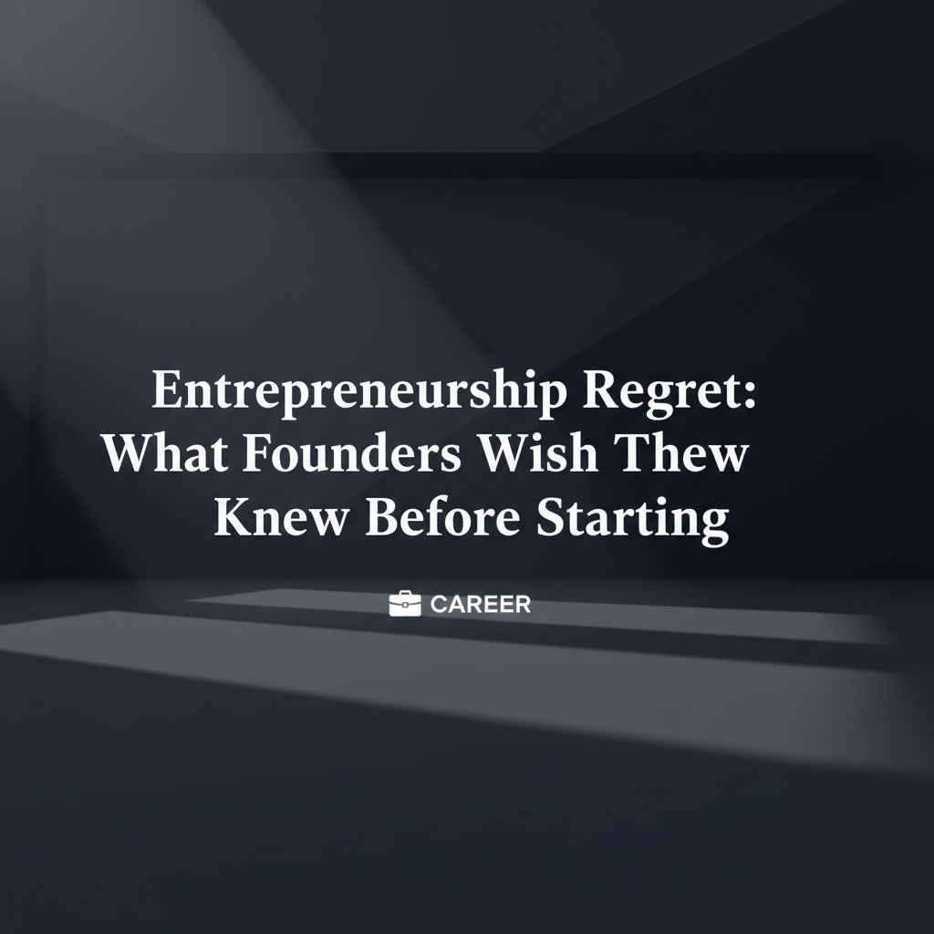 Entrepreneurship Regret: What Founders Wish They Knew Before Starting