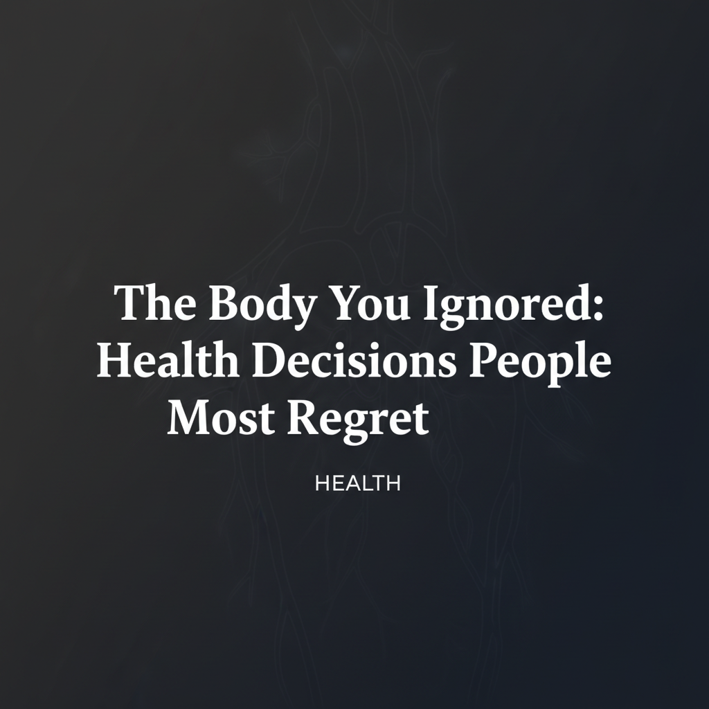 The Body You Ignored: Health Decisions People Most Regret