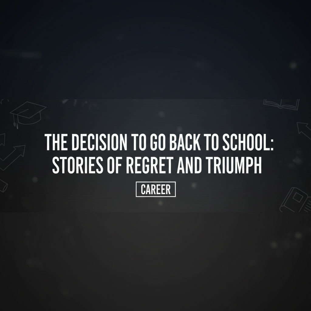 The Decision to Go Back to School: Stories of Regret and Triumph