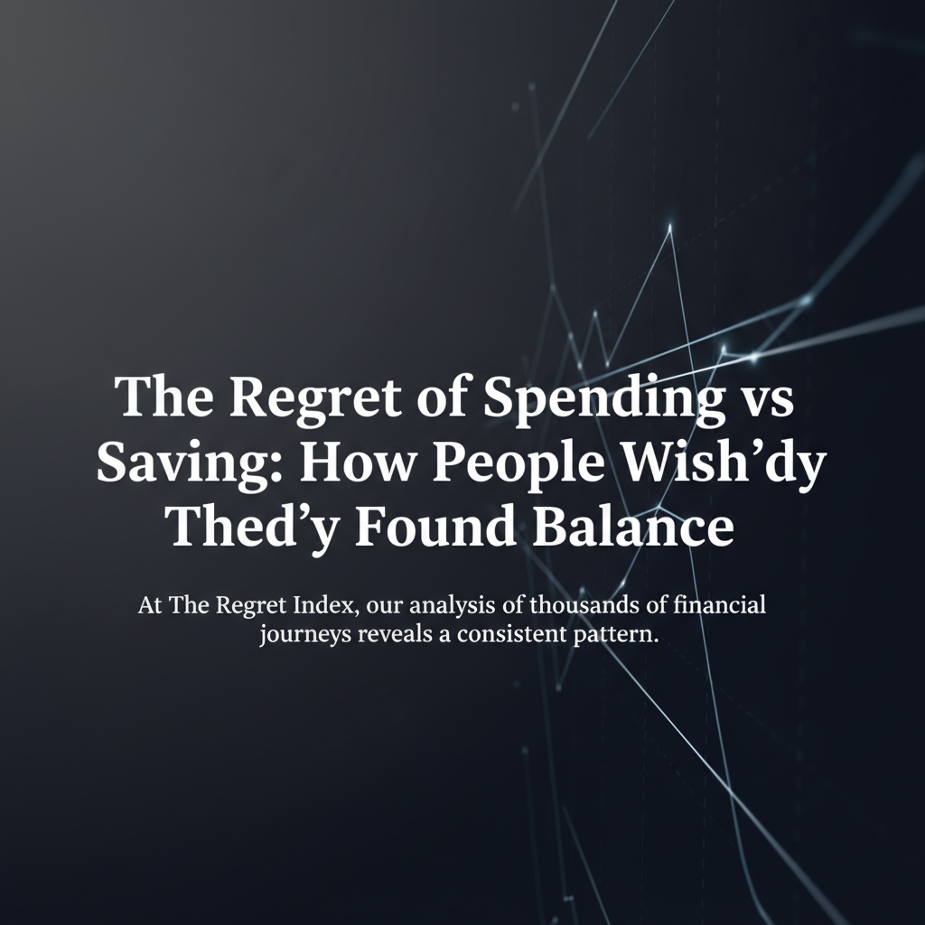 The Regret of Spending vs Saving: How People Wish They'd Found Balance